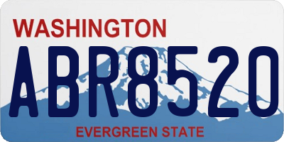 WA license plate ABR8520