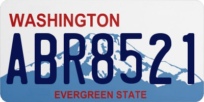 WA license plate ABR8521