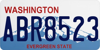 WA license plate ABR8523