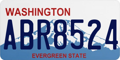 WA license plate ABR8524