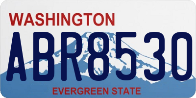 WA license plate ABR8530