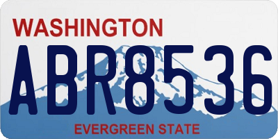 WA license plate ABR8536