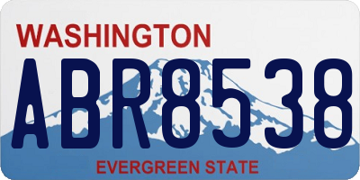 WA license plate ABR8538
