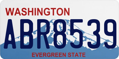 WA license plate ABR8539