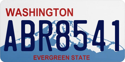 WA license plate ABR8541