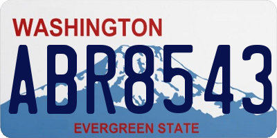 WA license plate ABR8543