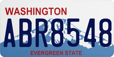 WA license plate ABR8548