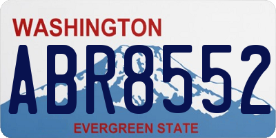 WA license plate ABR8552