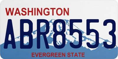 WA license plate ABR8553