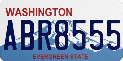 WA license plate ABR8555
