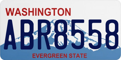 WA license plate ABR8558