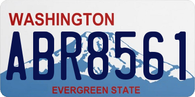 WA license plate ABR8561