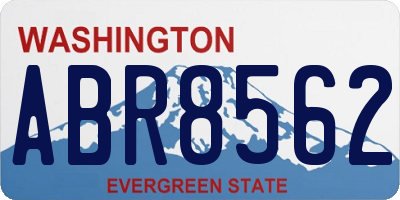 WA license plate ABR8562