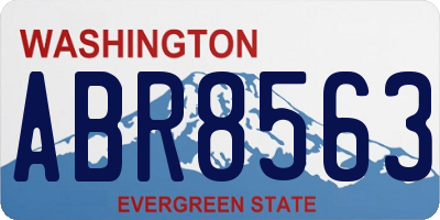 WA license plate ABR8563