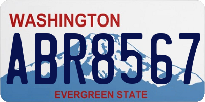 WA license plate ABR8567