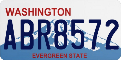 WA license plate ABR8572