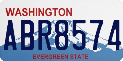 WA license plate ABR8574
