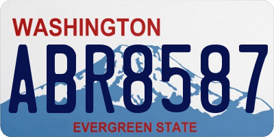 WA license plate ABR8587