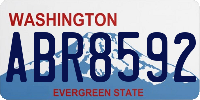 WA license plate ABR8592