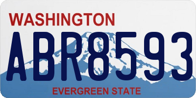WA license plate ABR8593