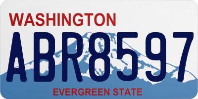 WA license plate ABR8597