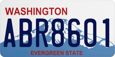 WA license plate ABR8601