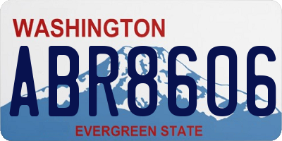 WA license plate ABR8606
