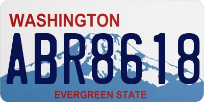 WA license plate ABR8618