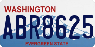 WA license plate ABR8625