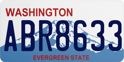 WA license plate ABR8633