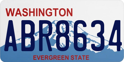 WA license plate ABR8634