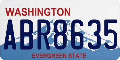 WA license plate ABR8635