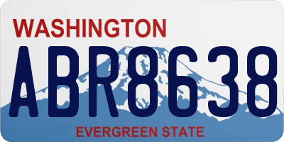 WA license plate ABR8638