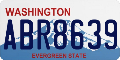 WA license plate ABR8639