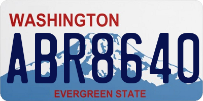 WA license plate ABR8640