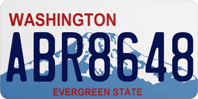 WA license plate ABR8648