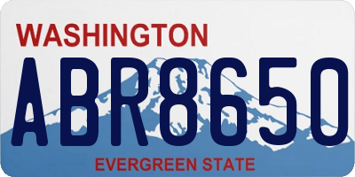 WA license plate ABR8650