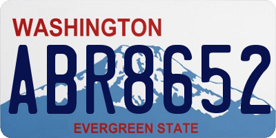 WA license plate ABR8652