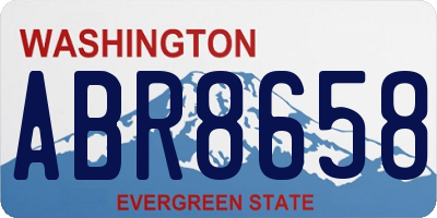 WA license plate ABR8658