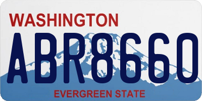 WA license plate ABR8660