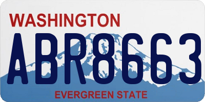 WA license plate ABR8663