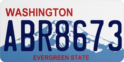 WA license plate ABR8673