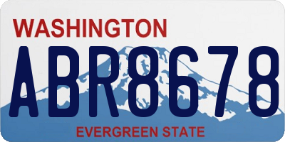 WA license plate ABR8678