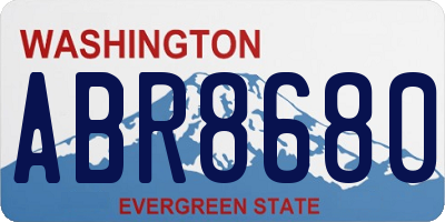 WA license plate ABR8680