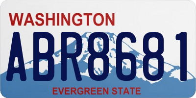 WA license plate ABR8681