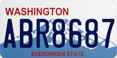 WA license plate ABR8687