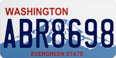 WA license plate ABR8698