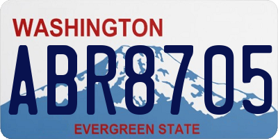 WA license plate ABR8705