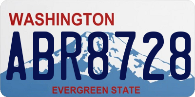 WA license plate ABR8728