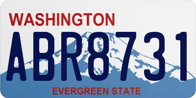 WA license plate ABR8731